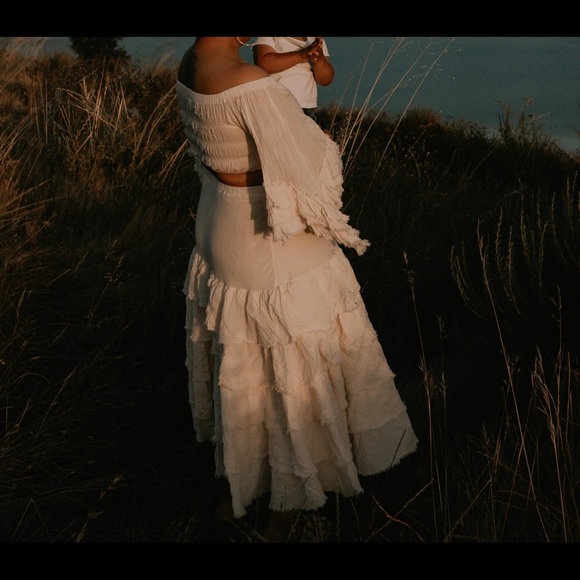 Cream BOHO skirt set - Picture 3 of 3